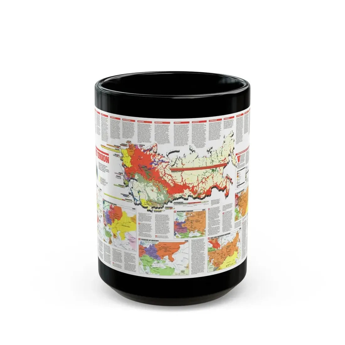 Russia - Soviet Union 2 (1990) (Map) Black Coffee Mug 15oz - Go Mug Yourself