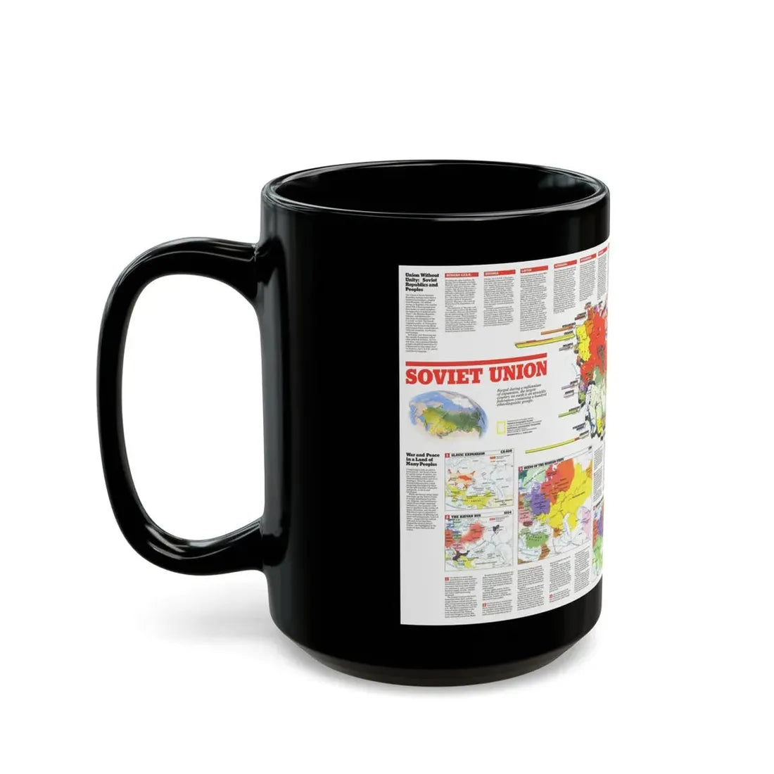Russia - Soviet Union 2 (1990) (Map) Black Coffee Mug - Go Mug Yourself