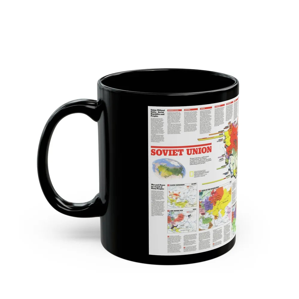 Russia - Soviet Union 2 (1990) (Map) Black Coffee Mug-Go Mug Yourself