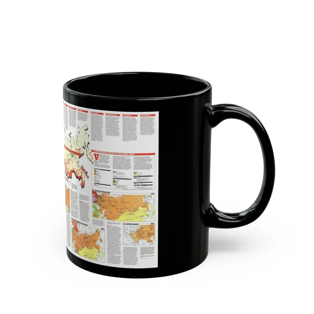 Russia - Soviet Union 2 (1990) (Map) Black Coffee Mug - Go Mug Yourself