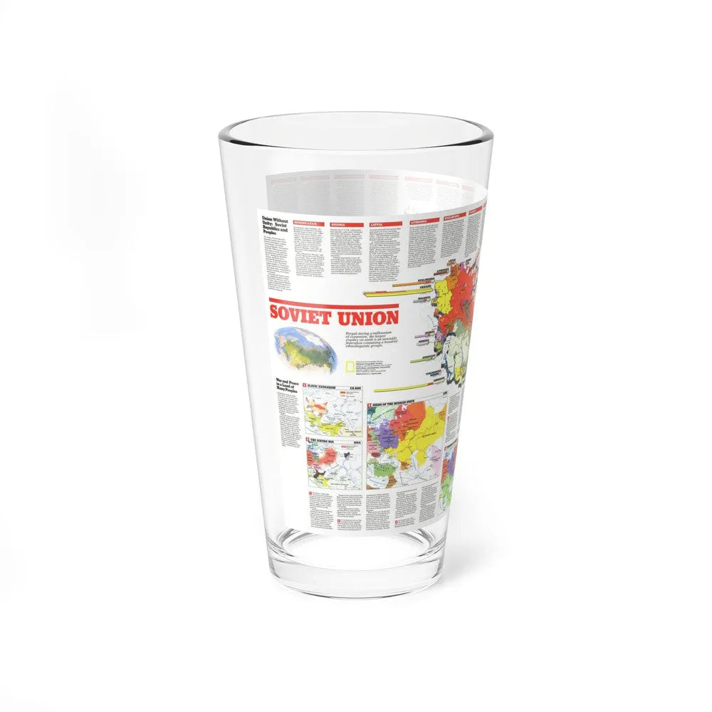 Russia - Soviet Union 2 (1990) (Map) Pint Glass 16oz-Go Mug Yourself