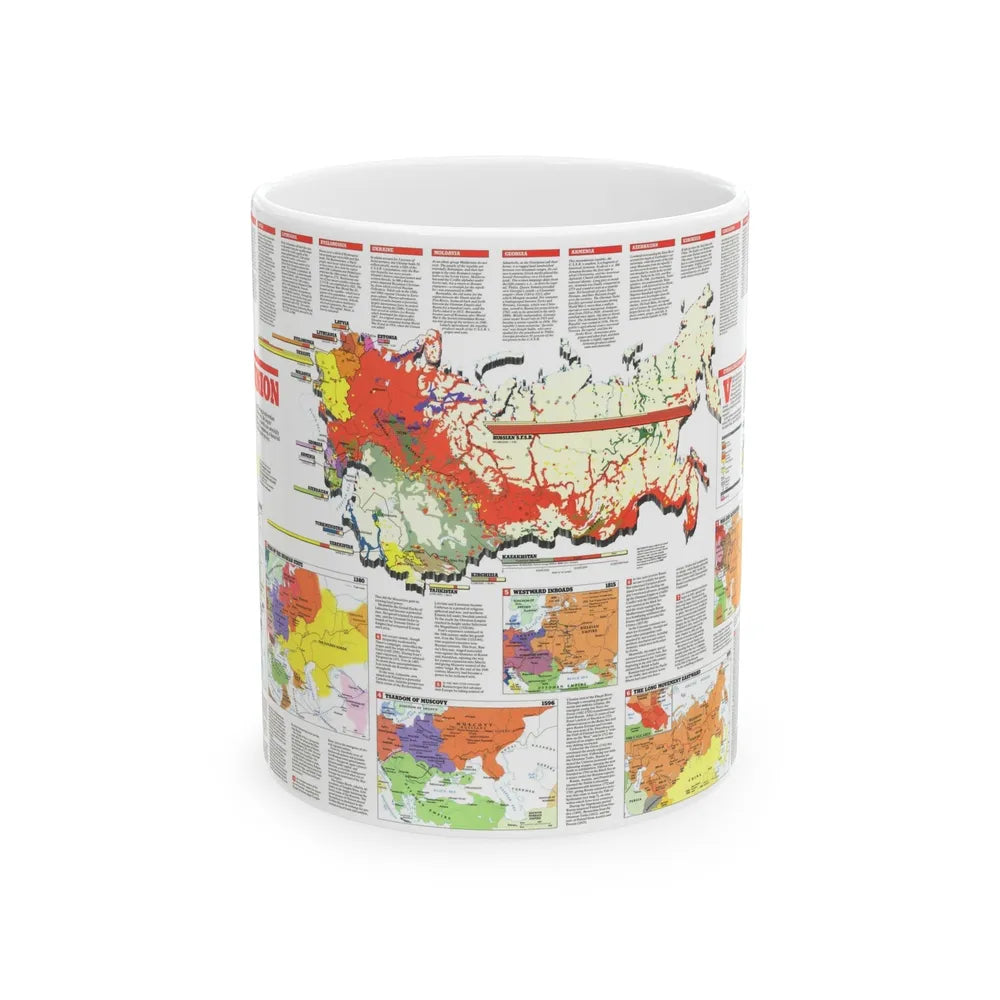 Russia - Soviet Union 2 (1990) (Map) White Coffee Mug-11oz-Go Mug Yourself