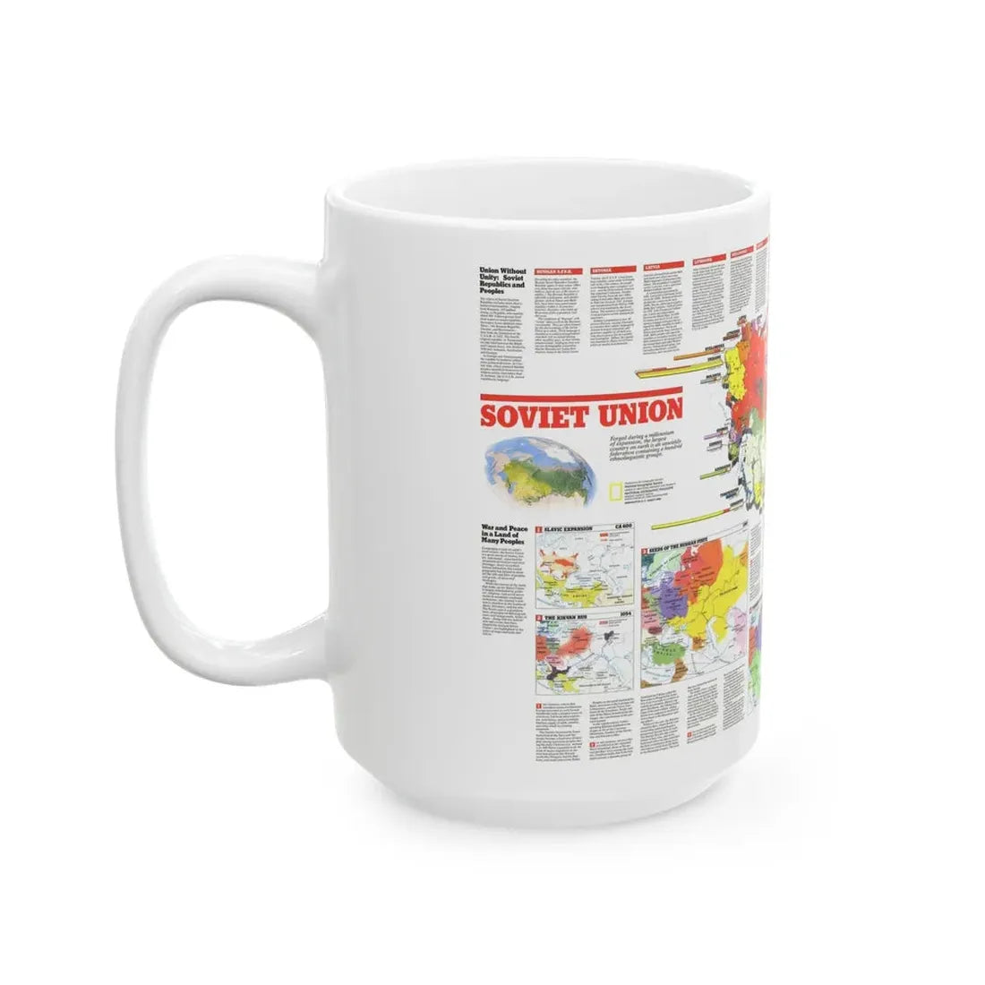 Russia - Soviet Union 2 (1990) (Map) White Coffee Mug - Go Mug Yourself