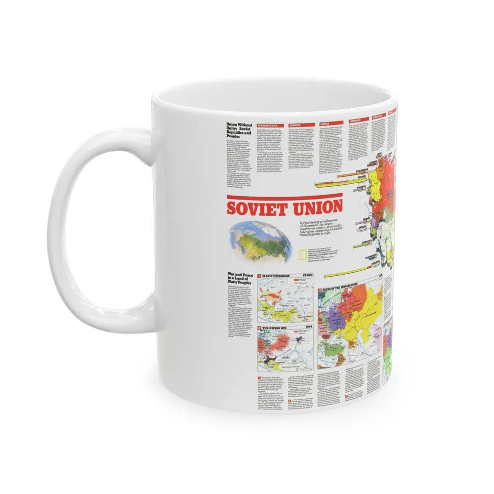 Russia - Soviet Union 2 (1990) (Map) White Coffee Mug-Go Mug Yourself