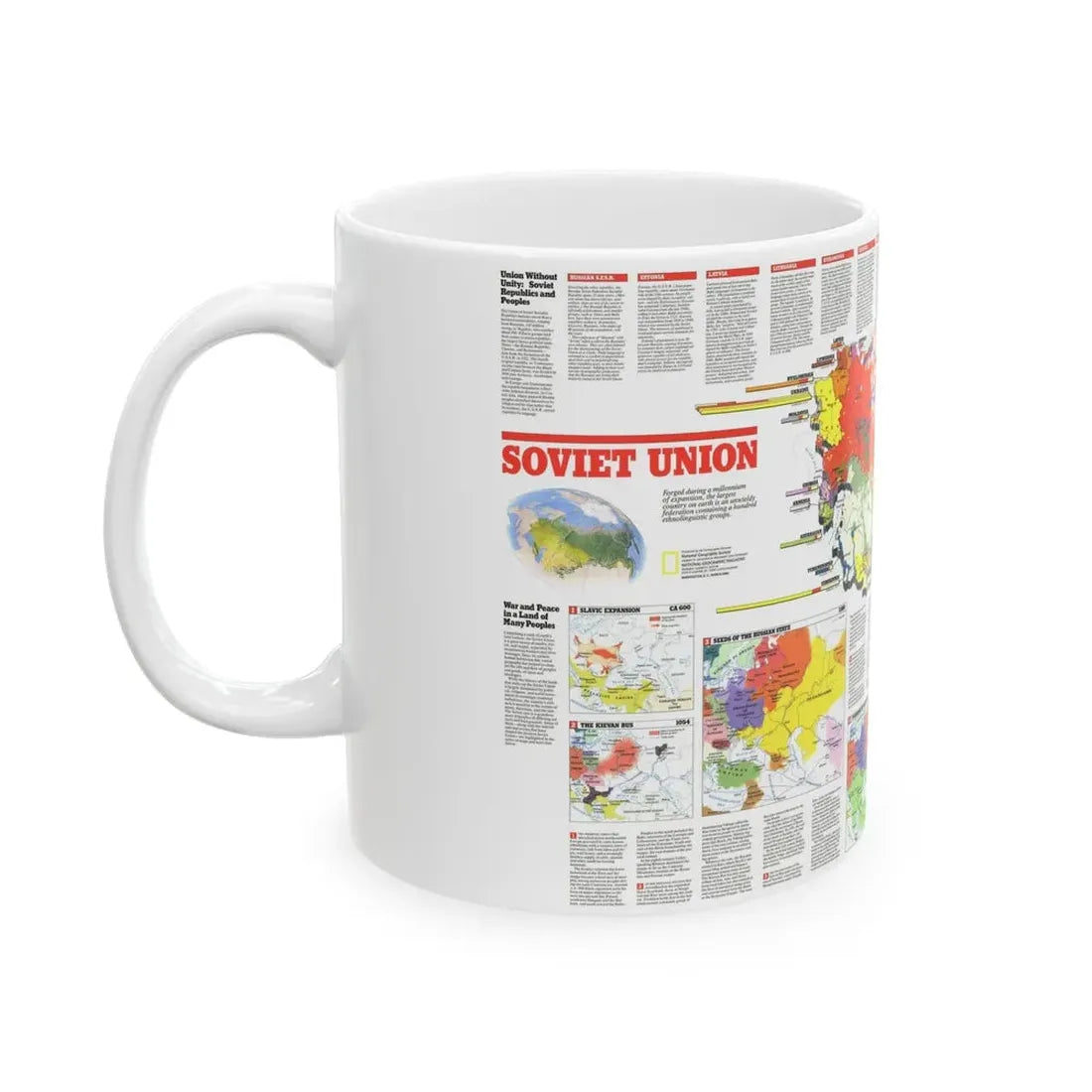 Russia - Soviet Union 2 (1990) (Map) White Coffee Mug - Go Mug Yourself