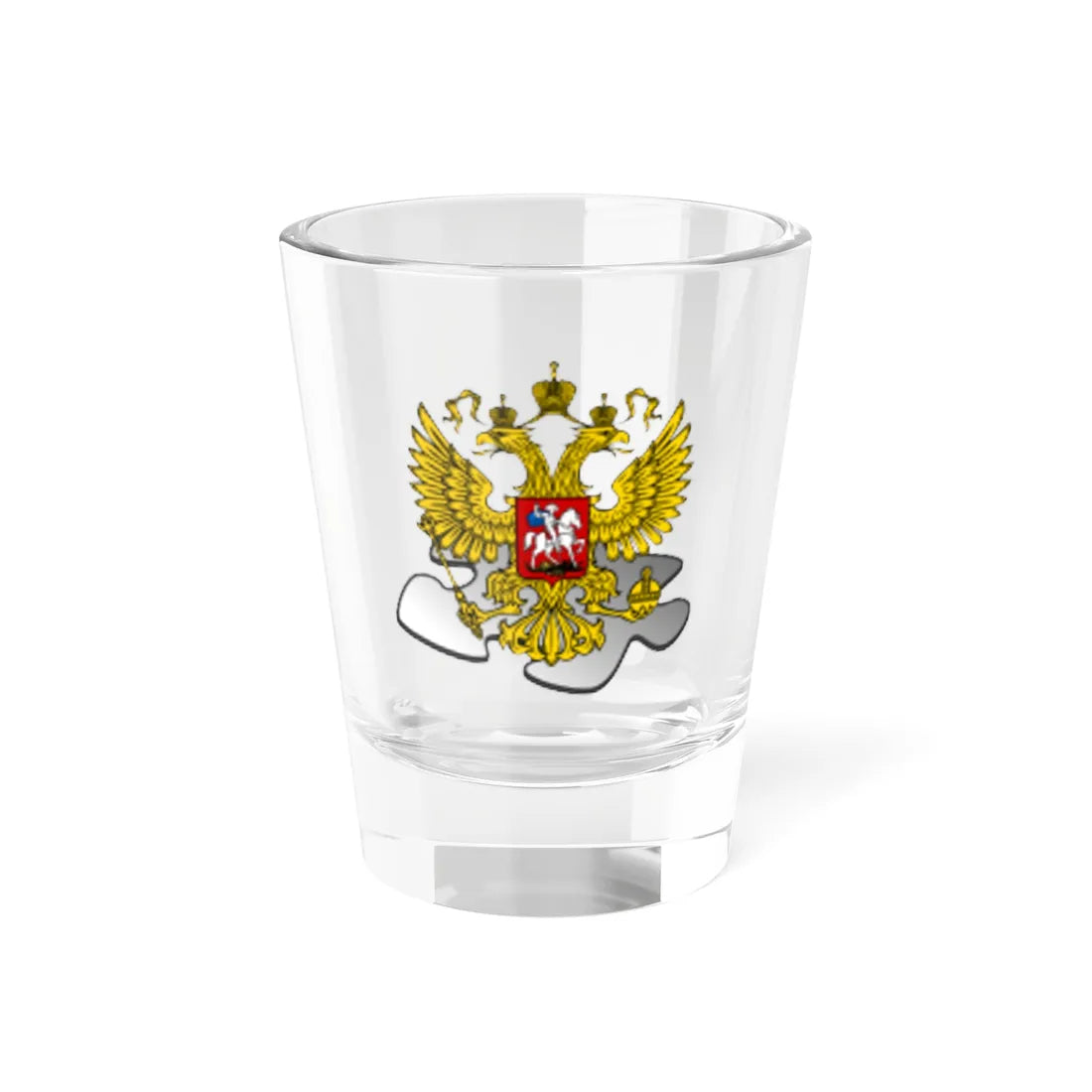 Russia template coat of arms (Russia) (Coat of Arms) Shot Glass 1.5oz 1.5oz - Go Mug Yourself
