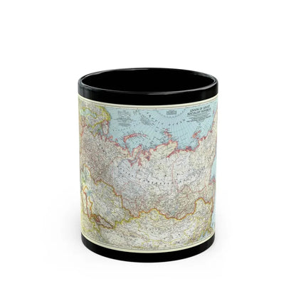 Russia - Union of Soviet Socialist Republics (1944) (Map) Black Coffee Mug 11oz - Go Mug Yourself