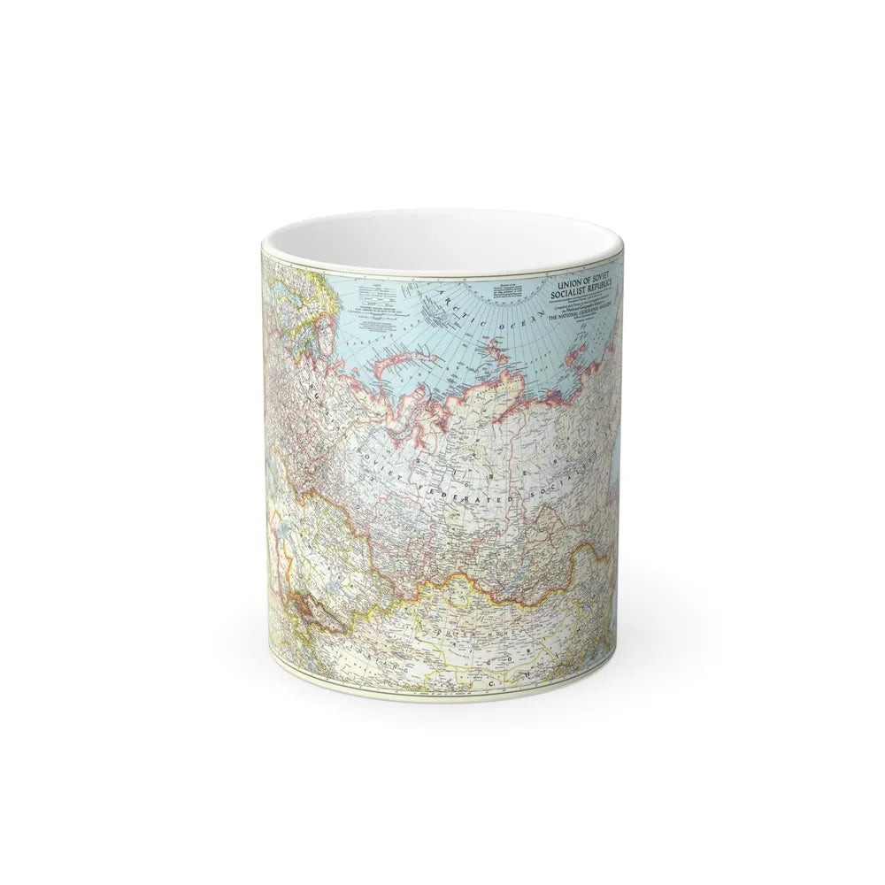 Russia - Union of Soviet Socialist Republics (1944) (Map) Color Changing Mug 11oz-Go Mug Yourself