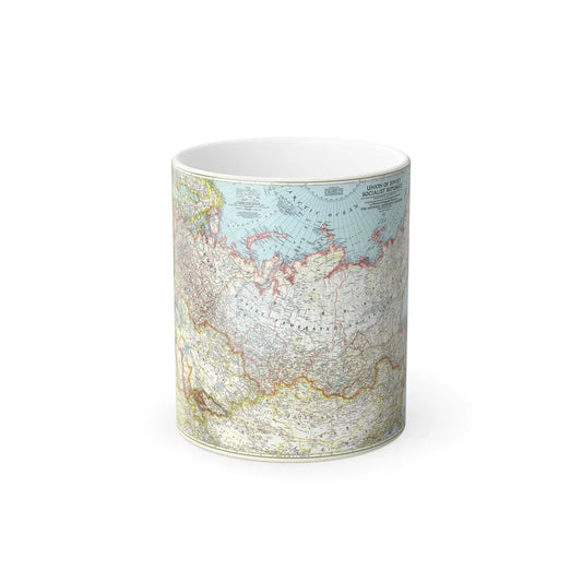 Russia - Union of Soviet Socialist Republics (1944) (Map) Color Changing Mug 11oz-Go Mug Yourself