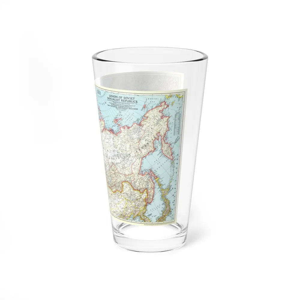 Russia - Union of Soviet Socialist Republics (1944) (Map) Pint Glass 16oz-Go Mug Yourself