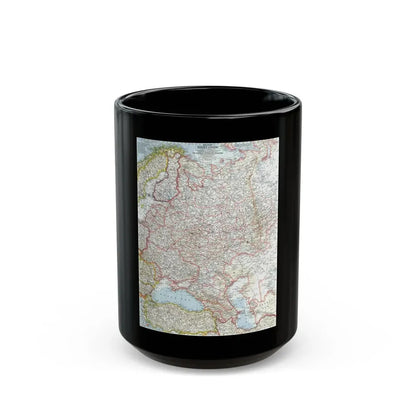 Russia - Western Soviet Union (1959) (Map) Black Coffee Mug 15oz - Go Mug Yourself
