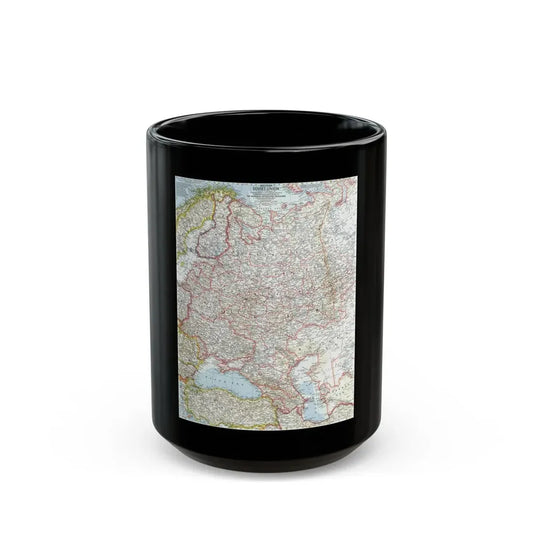 Russia - Western Soviet Union (1959) (Map) Black Coffee Mug 15oz - Go Mug Yourself