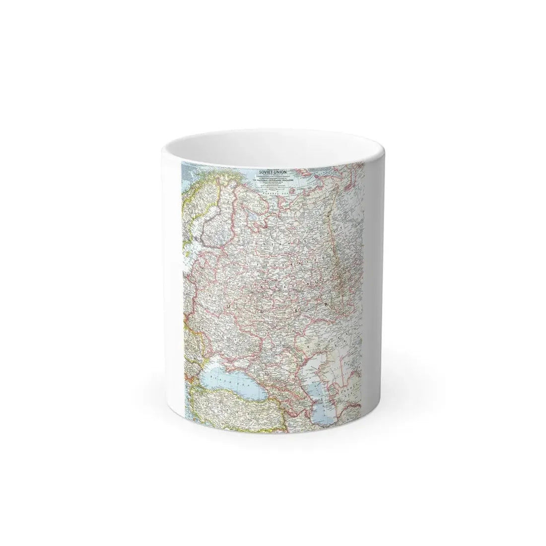 Russia - Western Soviet Union (1959) (Map) Color Changing Mug 11oz Default Title - Go Mug Yourself