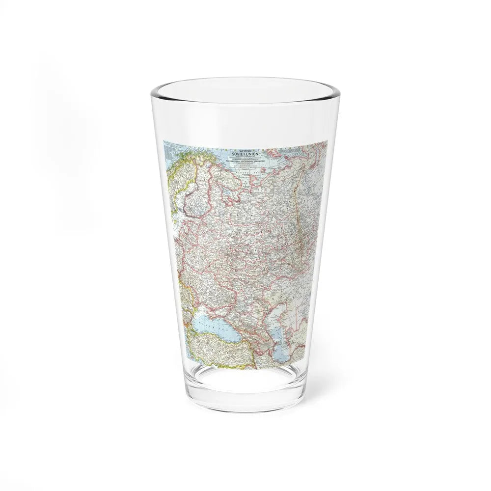 Russia - Western Soviet Union (1959) (Map) Pint Glass 16oz-16oz-Go Mug Yourself