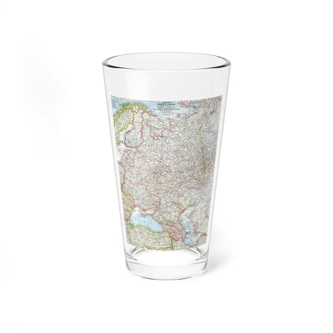 Russia - Western Soviet Union (1959) (Map) Pint Glass 16oz 16oz - Go Mug Yourself