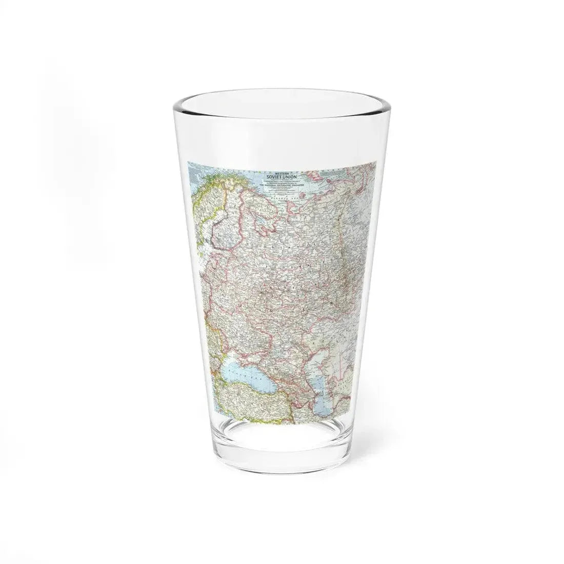 Russia - Western Soviet Union (1959) (Map) Pint Glass 16oz - Go Mug Yourself