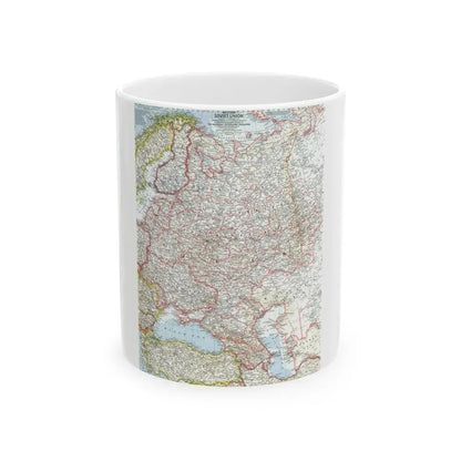 Russia - Western Soviet Union (1959) (Map) White Coffee Mug 11oz - Go Mug Yourself