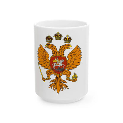 Russian Banner Of The Tsar 1613-1693 (Russia) White Coffee Mug 15oz - Go Mug Yourself