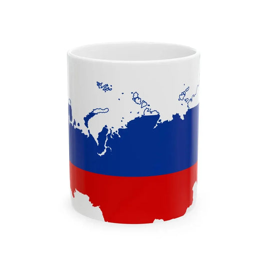 Russian flag map 2014-2022 (Russia) White Coffee Mug 11oz - Go Mug Yourself