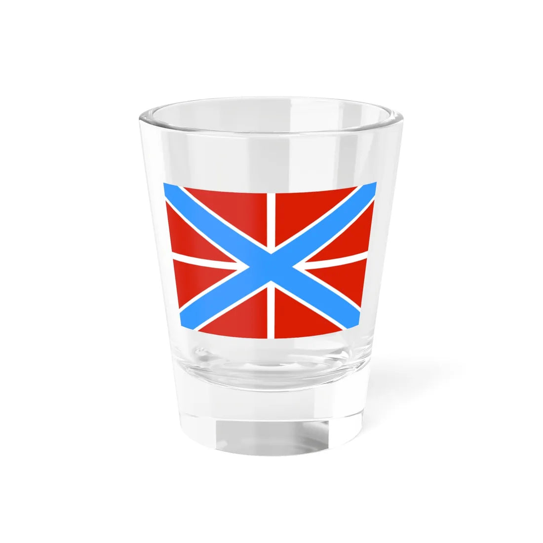 Russian. Jack and fortress flag 1992 (Russia) Shot Glass 1.5oz 1.5oz - Go Mug Yourself