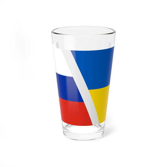 Russo-Ukrainian War Flag (Ukraine) Pint Glass 16oz 16oz - Go Mug Yourself
