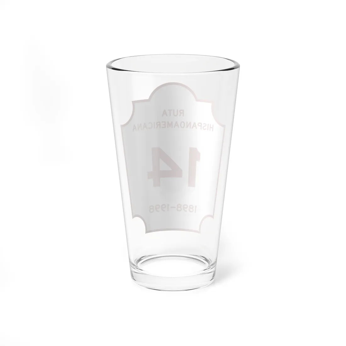 Ruta Hispanoamericana (Puerto Rico) (Road Sign) Pint Glass 16oz - Go Mug Yourself