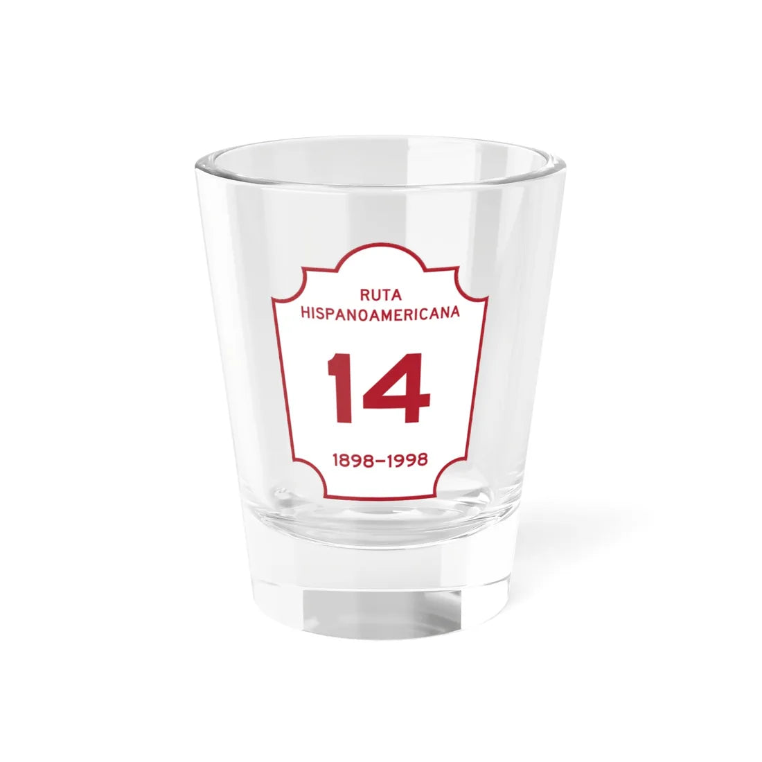 Ruta Hispanoamericana (Puerto Rico) (Road Sign) Shot Glass 1.5oz 1.5oz - Go Mug Yourself