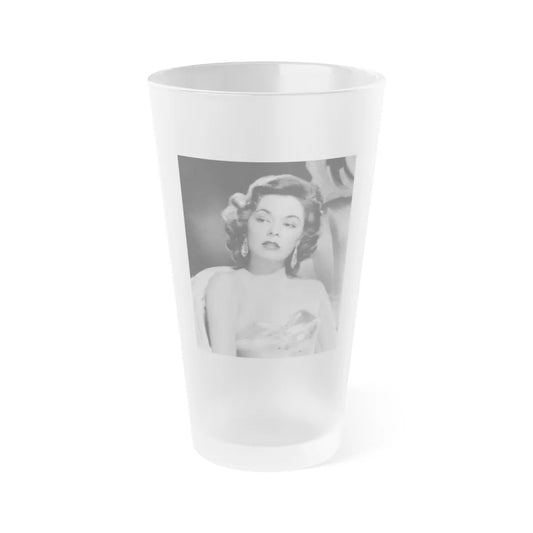 Ruth Roman #02 (Vintage Female Icon) Frosted Pint Glass 16oz-16oz-Frosted-Go Mug Yourself