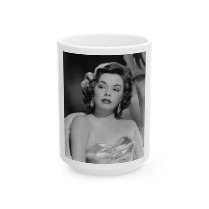 Ruth Roman #02 (Vintage Female Icon) White Coffee Mug-15oz-Go Mug Yourself