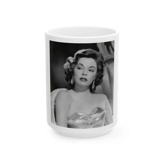 Ruth Roman #02 (Vintage Female Icon) White Coffee Mug 15oz - Go Mug Yourself