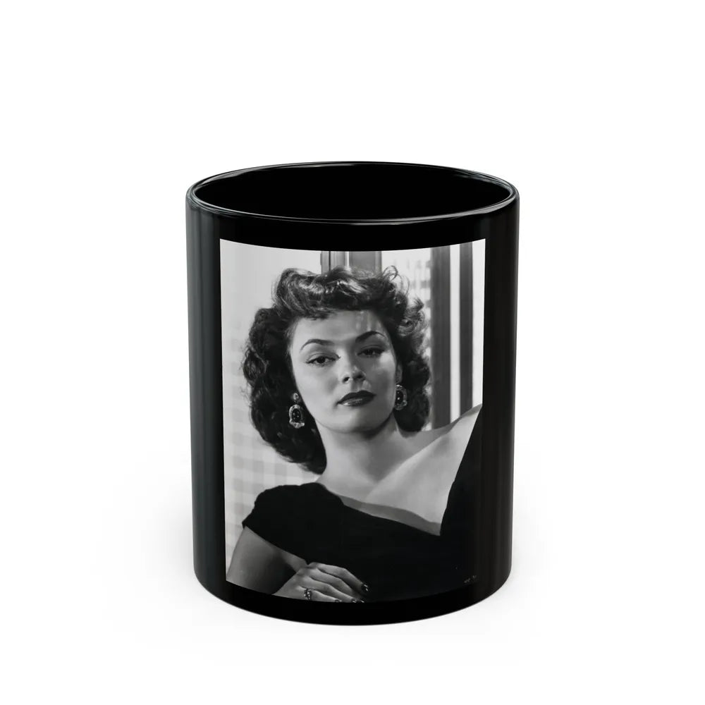 Ruth Roman #07 (Vintage Female Icon) Black Coffee Mug-11oz-Go Mug Yourself