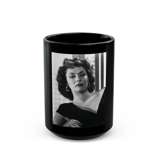 Ruth Roman #07 (Vintage Female Icon) Black Coffee Mug 15oz - Go Mug Yourself