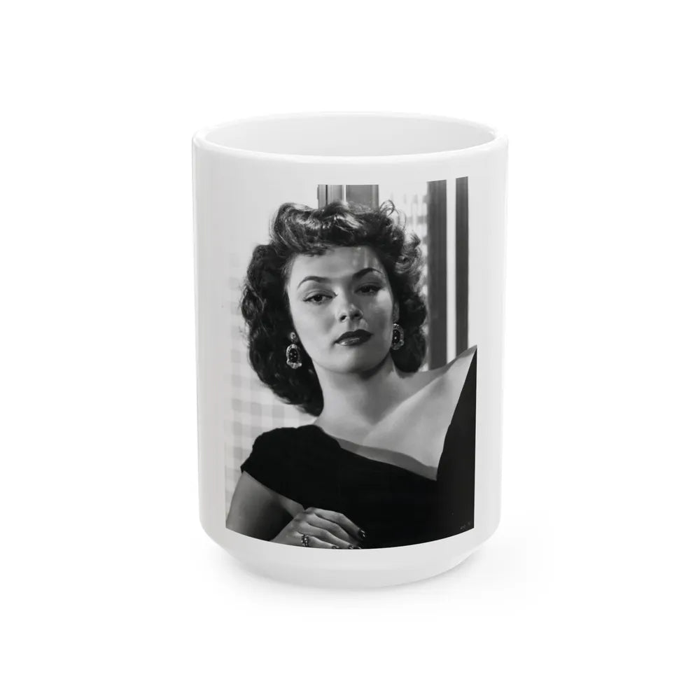 Ruth Roman #07 (Vintage Female Icon) White Coffee Mug-15oz-Go Mug Yourself