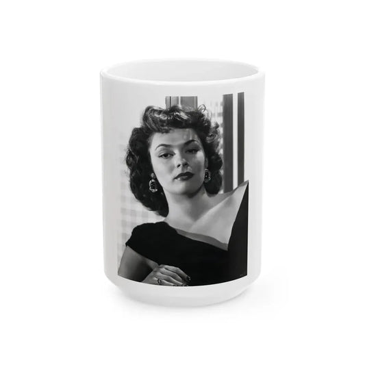 Ruth Roman #07 (Vintage Female Icon) White Coffee Mug 15oz - Go Mug Yourself