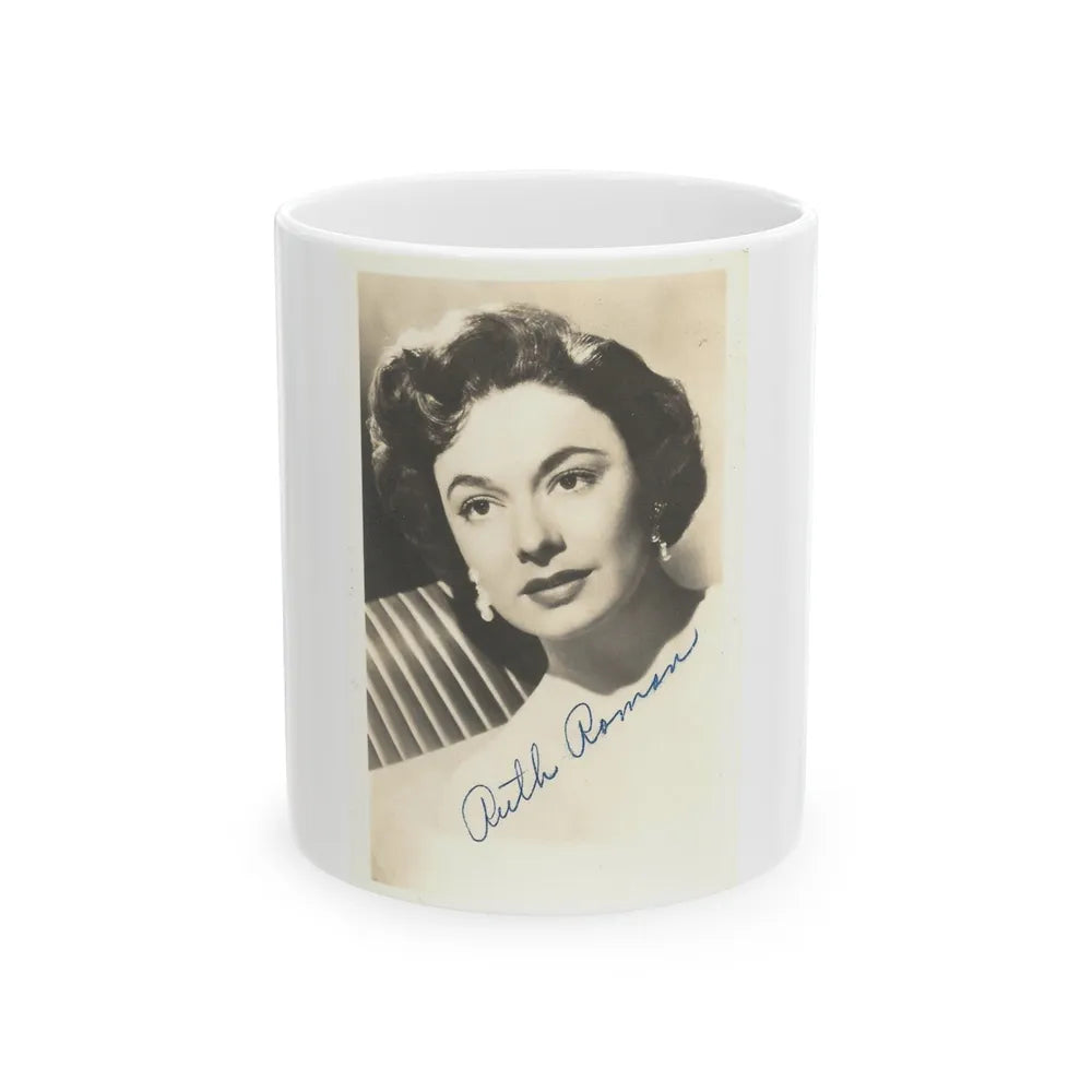 Ruth Roman #100 (Vintage Female Icon) White Coffee Mug-11oz-Go Mug Yourself