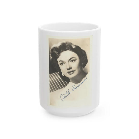 Ruth Roman #100 (Vintage Female Icon) White Coffee Mug-15oz-Go Mug Yourself