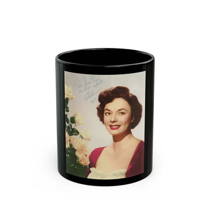 Ruth Roman #101 (Vintage Female Icon) Black Coffee Mug-11oz-Go Mug Yourself