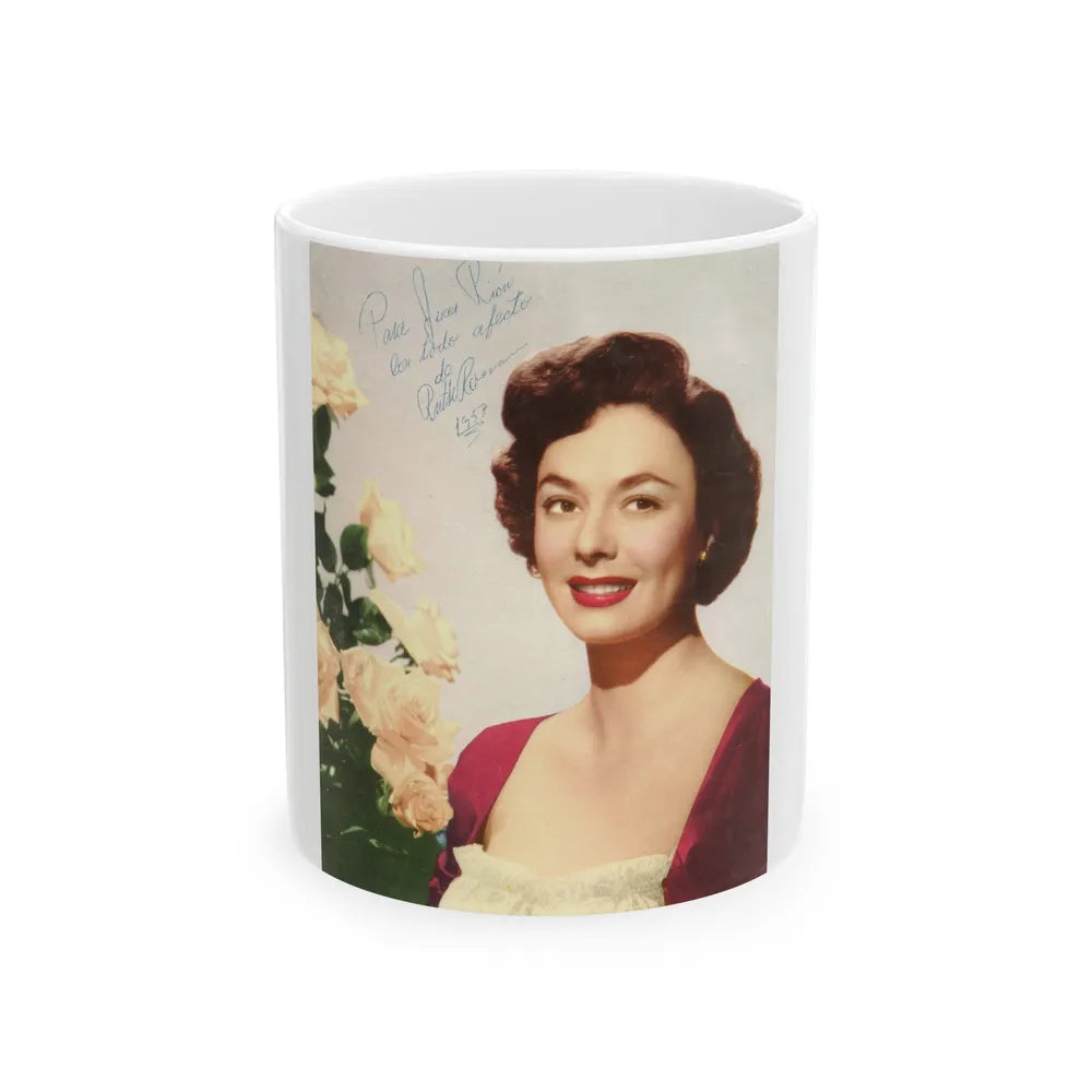 Ruth Roman #101 (Vintage Female Icon) White Coffee Mug-11oz-Go Mug Yourself