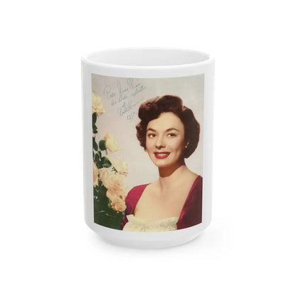 Ruth Roman #101 (Vintage Female Icon) White Coffee Mug-15oz-Go Mug Yourself