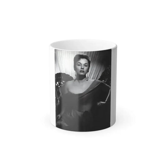 Ruth Roman #102 - 8.5x10.5 B&W Upper Body Glamour Photo on Magazine Page (Vintage Female Icon) Color Changing Mug 11oz 11oz - Go Mug Yourself