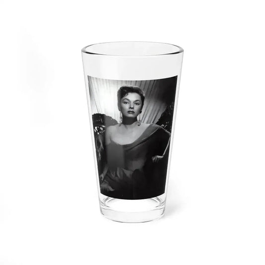 Ruth Roman #102 - 8.5x10.5 B&W Upper Body Glamour Photo on Magazine Page (Vintage Female Icon) Pint Glass 16oz 16oz - Go Mug Yourself