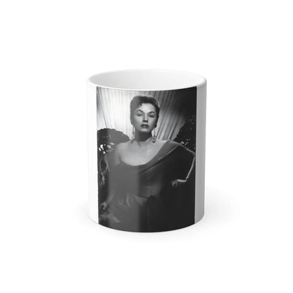 Ruth Roman #102 - 8.5x10.5 B&W Upper Body Glamour Photo on Magazine Page (Vintage Female Icons) Color Changing Mug 11oz-11oz-Go Mug Yourself
