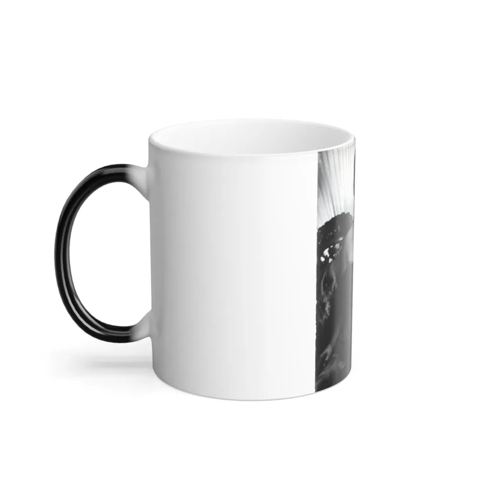 Ruth Roman #102 - 8.5x10.5 B&W Upper Body Glamour Photo on Magazine Page (Vintage Female Icons) Color Changing Mug 11oz-Go Mug Yourself