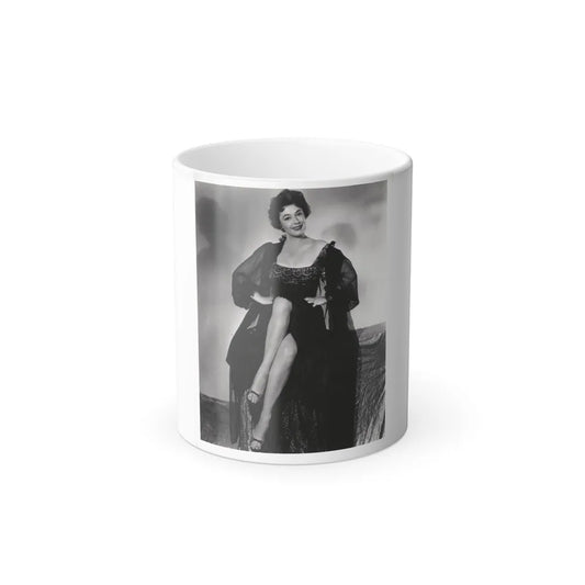 Ruth Roman #103 - 8x10 B&W Full Body Glamour Dress & Lingerie from circa (Vintage Female Icons) Color Changing Mug 11oz-11oz-Go Mug Yourself