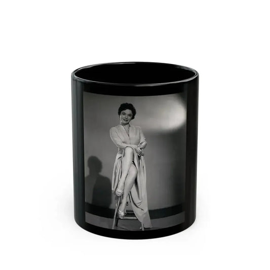 Ruth Roman #104 - 8x10 B&W Full Body Glamour Dress Photo from circa (Vintage Female Icon) Black Coffee Mug 11oz - Go Mug Yourself