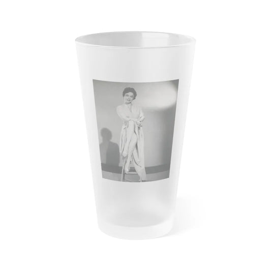 Ruth Roman #104 - 8x10 B&W Full Body Glamour Dress Photo from circa (Vintage Female Icon) Frosted Pint Glass 16oz-16oz-Frosted-Go Mug Yourself