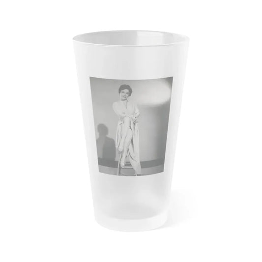 Ruth Roman #104 - 8x10 B&W Full Body Glamour Dress Photo from circa (Vintage Female Icon) Frosted Pint Glass 16oz 16oz Frosted - Go Mug Yourself