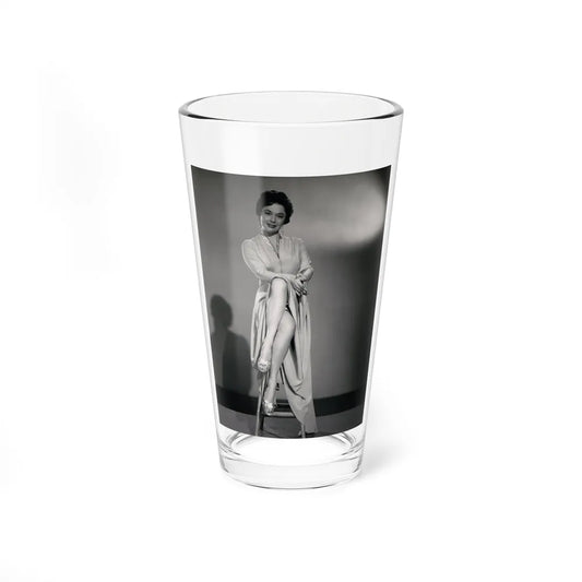 Ruth Roman #104 - 8x10 B&W Full Body Glamour Dress Photo from circa (Vintage Female Icon) Pint Glass 16oz-16oz-Go Mug Yourself