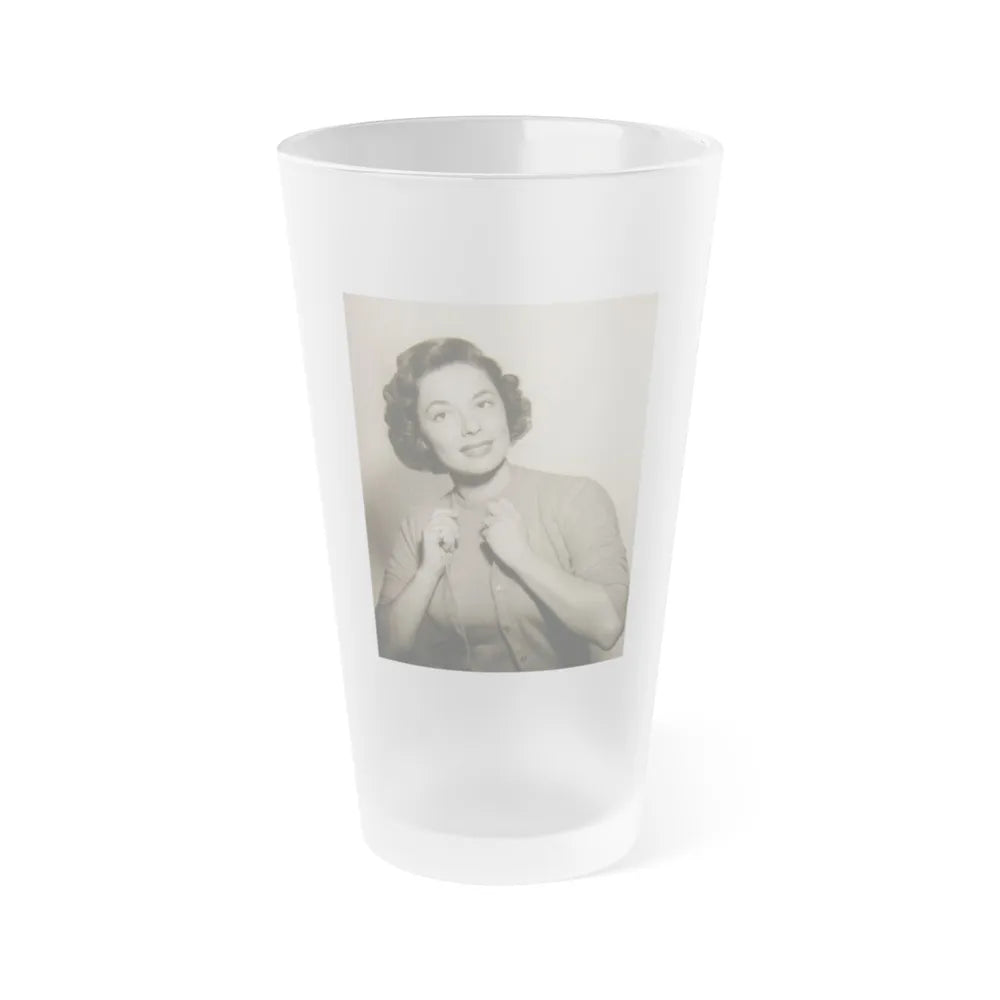 Ruth Roman #42 (Vintage Female Icon) Frosted Pint Glass 16oz-16oz-Frosted-Go Mug Yourself