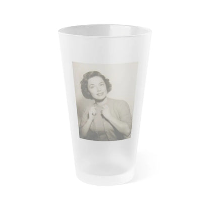 Ruth Roman #42 (Vintage Female Icon) Frosted Pint Glass 16oz-16oz-Frosted-Go Mug Yourself